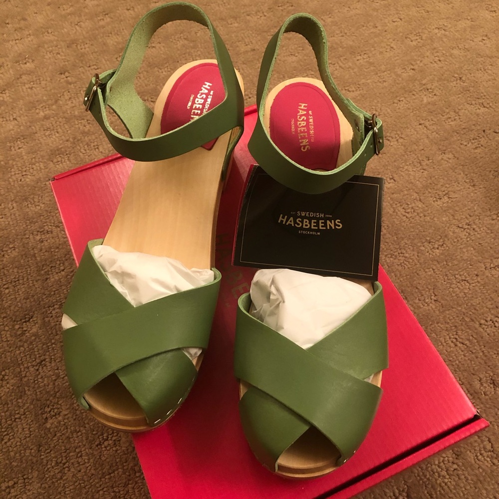 Swedish Hasbeens Wooden Clogs